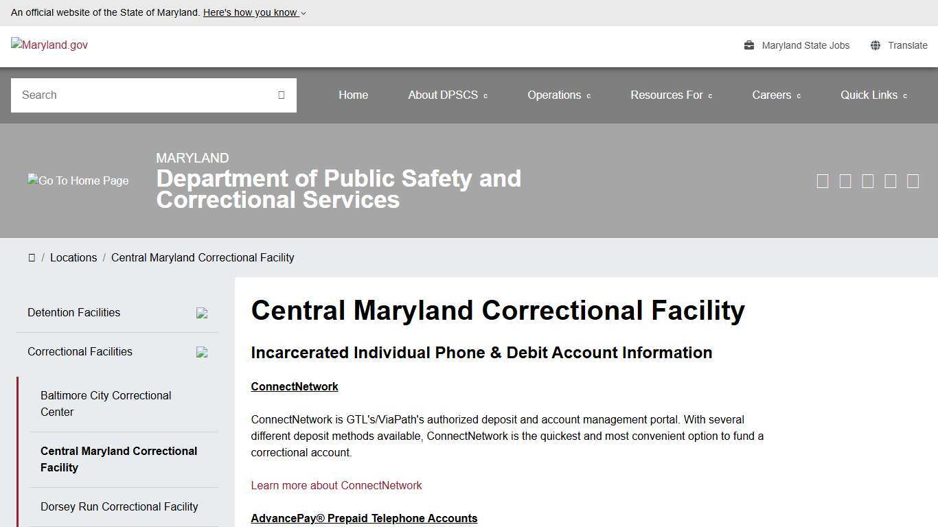 DPSCS - Central Maryland Correctional Facility